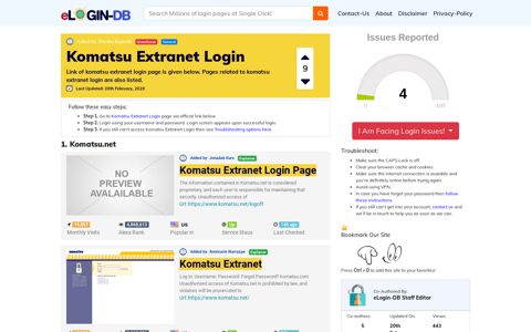 Komatsu Extranet Login - A database full of login pages from ...