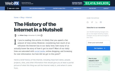The History of the Internet in a Nutshell - WebFX