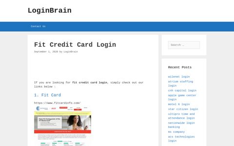fit credit card login - LoginBrain