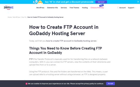 How to Create FTP Account in GoDaddy Hosting Server - Zemez