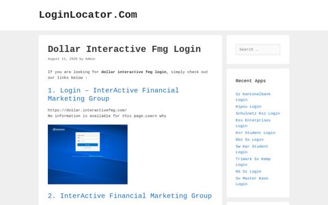 Dollar Interactive Fmg Login - LoginLocator.Com