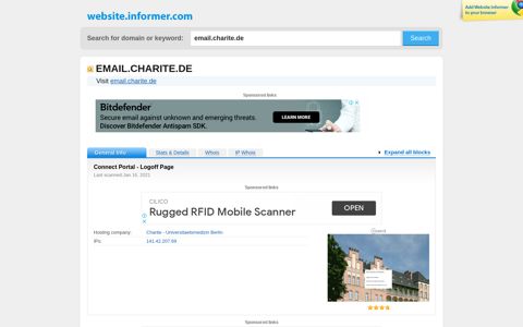 email.charite.de at WI. Connect Portal - Logoff Page