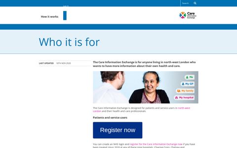 Who it is for - Care Information Exchange