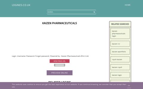 Kaizen Pharmaceuticals - General Information about Login