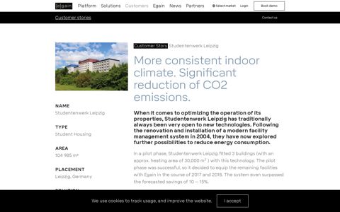 More consistent indoor climate. Significant reduction of CO2 ...