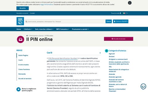 Il PIN online - Inps
