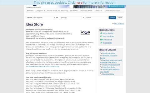 Idea Store - Idea Store Directory
