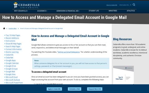Google Mail: How to Access and Manage a Delegated Email ...