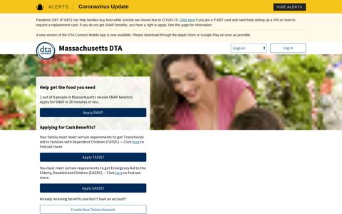 DTA Connect - Massachusetts Department of Transitional ...