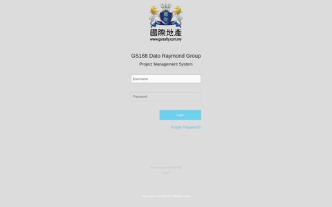 Login | GS168 Dato Raymond Group