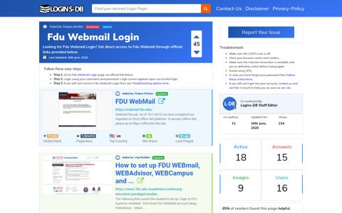 Fdu Webmail Login - Logins-DB