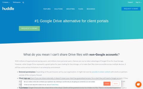 1 Google Drive alternative for client portals - Huddle