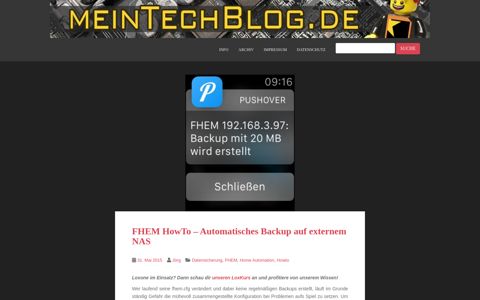 FHEM HowTo – Automatisches Backup auf externem NAS ...