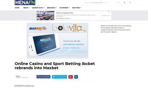 Online Casino and Sport Betting Ibcbet rebrands into Maxbet ...