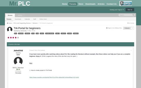 TIA Portal for beginners - Siemens - Forums.MrPLC.com