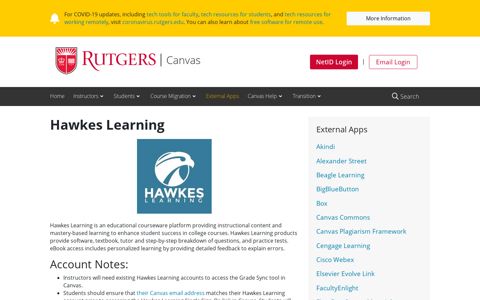 Hawkes Learning - Canvas