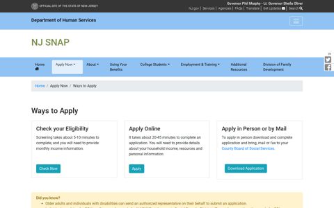 NJ SNAP | Ways to Apply - NJ.gov
