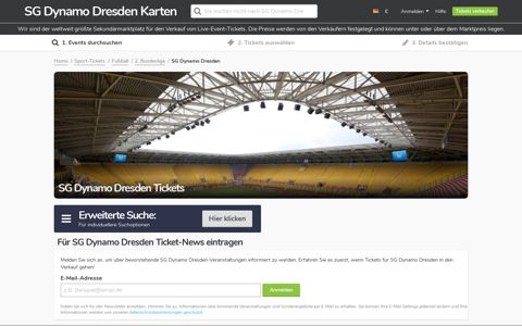 SG Dynamo Dresden Tickets - Viagogo.de