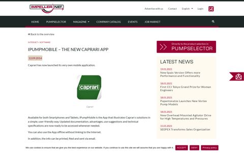 iPumpMobile – the New Caprari App – impeller.net