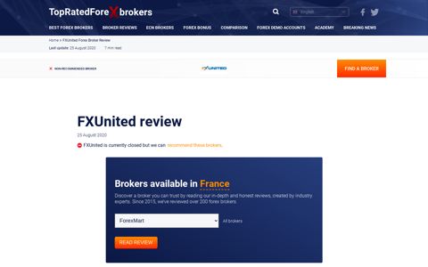 FXUnited Review 2020 - TopRatedForexBrokers.com