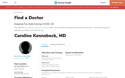 Caroline Kennebeck, MD | Premier Health