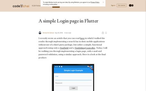 A simple Login page in Flutter 🦋 | by Ahmed Al-Zahrani ...