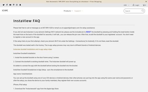 InstaView FAQ - Xchime - Xlive Video Doorbell