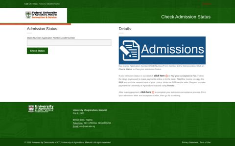 Check Admission Status - Students Application Portal ...