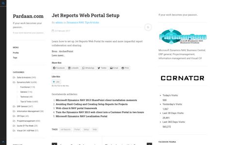 Jet Reports Web Portal Setup | Pardaan.com