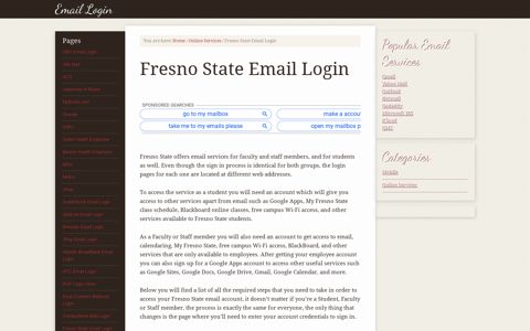 Fresno State Email Login