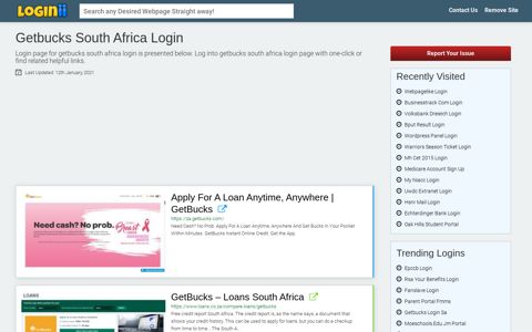 Getbucks South Africa Login - Loginii.com