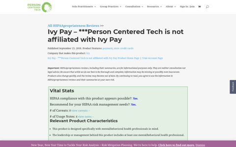 Ivy Pay - ***Person Centered Tech is not affiliated with Ivy Pay ...