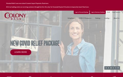 Colony Bank: Personal, Mortgage and Small Business Banking