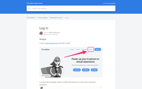 Log in | Formative Help Center
