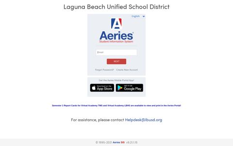 Aeries: Portals - Laguna Beach Unified School District