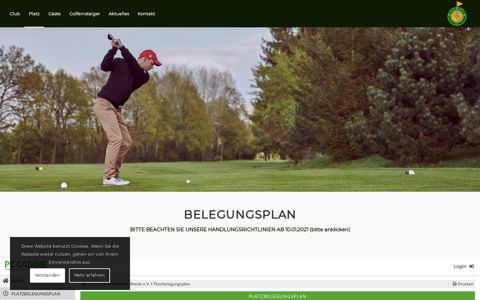 Belegungsplan - Golfclub Buchholz