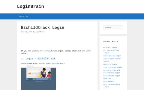 Ezchildtrack - Login - Ezchildtrack - LoginBrain
