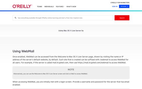 Using WebMail - Using Mac OS X Lion Server [Book] - O'Reilly