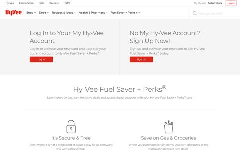 Activate - Hy-Vee Fuel Saver + Perks