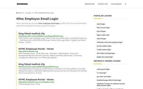 Kfmc Employee Email Login ❤️ One Click Access - iLoveLogin