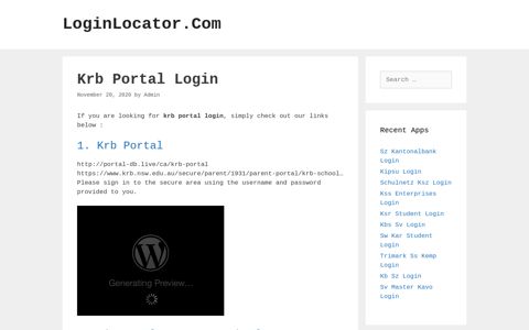 krb portal - LoginLocator.Com