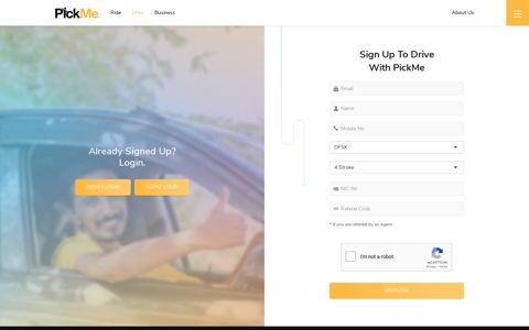 Sign Up To Drive With PickMe - PickMe.lk