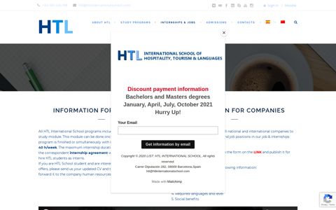 Internships and job vacancies portal - HTL International School