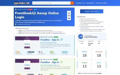 Frontlinek12 Aesop Online Login - Logins-DB