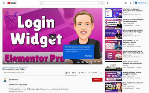 Elementor Pro Login Widget - YouTube