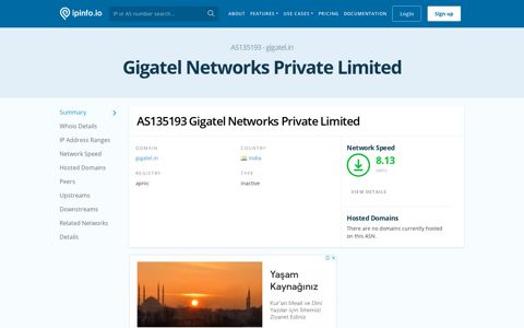 AS135193 Gigatel Networks Private Limited - IPinfo.io