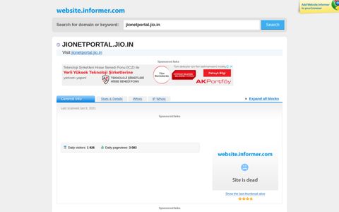 jionetportal.jio.in at Website Informer. Visit Jionetportal Jio.