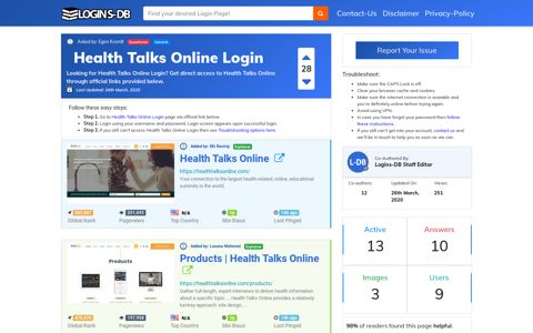 Health Talks Online Login - Logins-DB