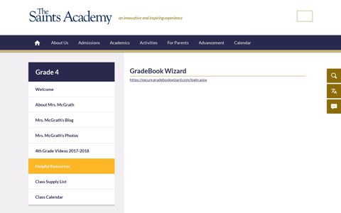 GradeBook Wizard - The Saints Academy