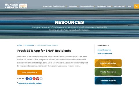 Fresh EBT: App for SNAP Recipients | Hunger and Health
